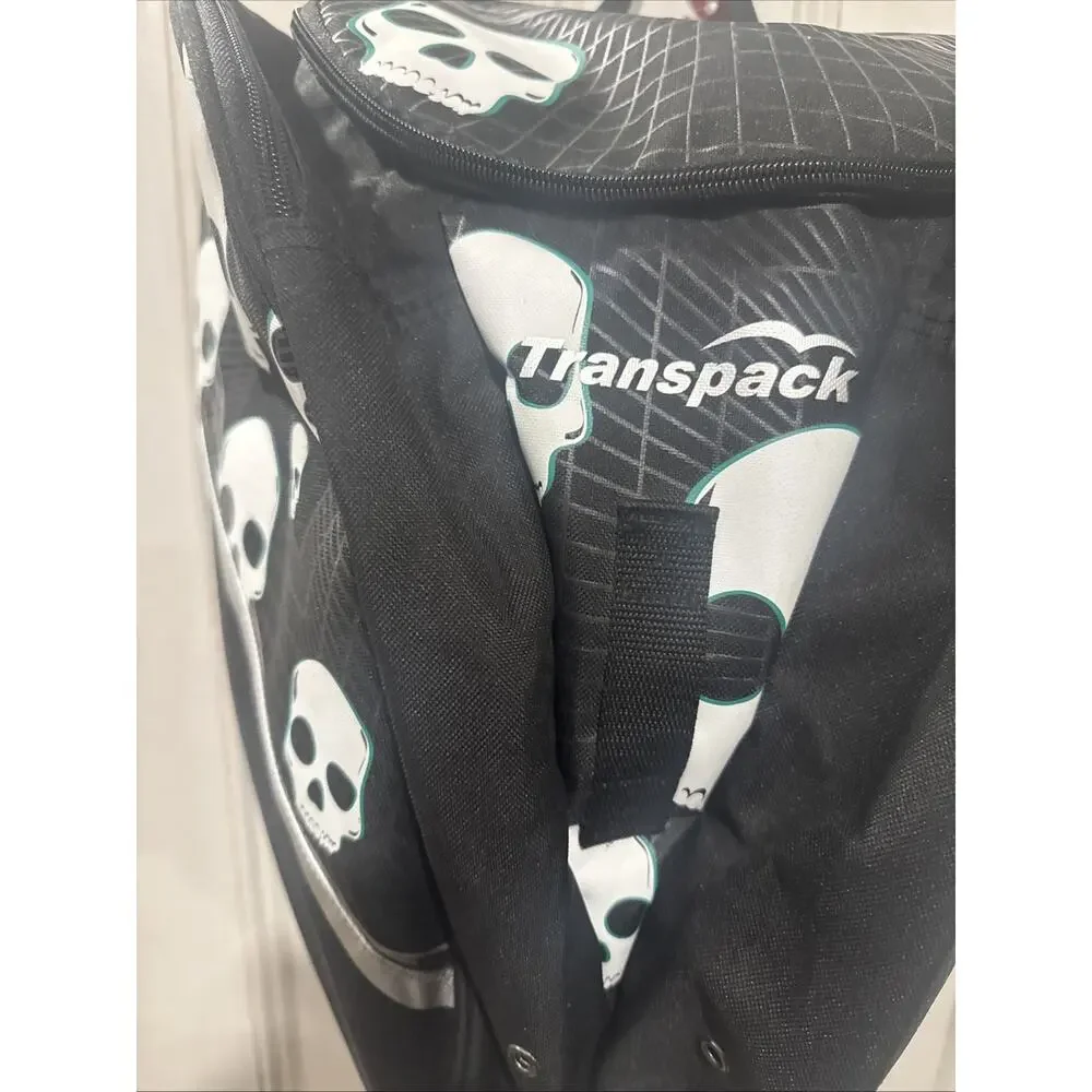 Transpack Skull Print Ski Boot Gear Bag Black White Snowboard Travel Bag